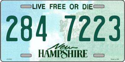 NH license plate 2847223