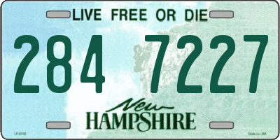 NH license plate 2847227