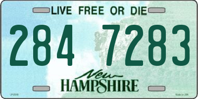 NH license plate 2847283