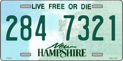 NH license plate 2847321