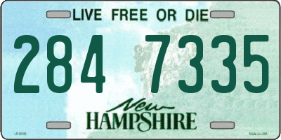 NH license plate 2847335