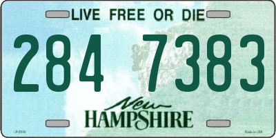 NH license plate 2847383