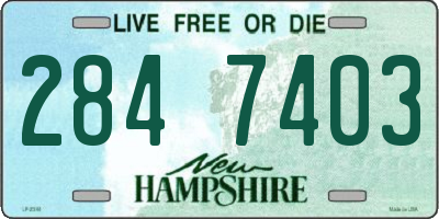 NH license plate 2847403