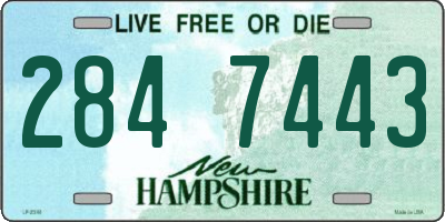 NH license plate 2847443