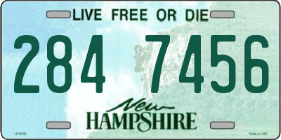 NH license plate 2847456