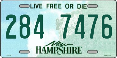 NH license plate 2847476