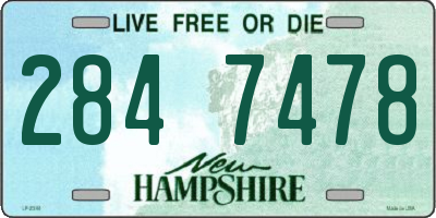 NH license plate 2847478
