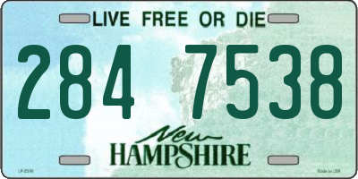 NH license plate 2847538