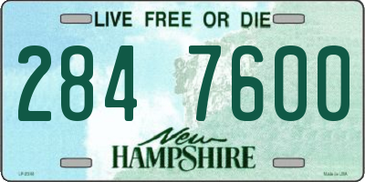 NH license plate 2847600