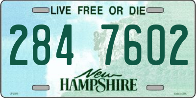 NH license plate 2847602