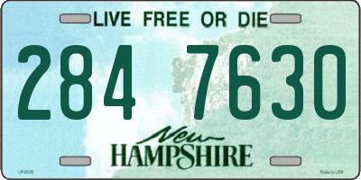 NH license plate 2847630