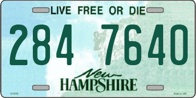 NH license plate 2847640