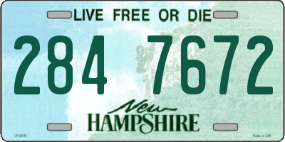 NH license plate 2847672