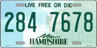 NH license plate 2847678