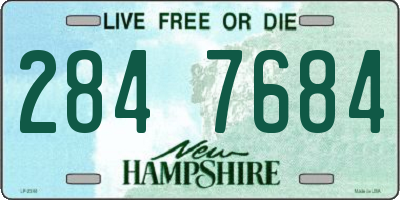 NH license plate 2847684