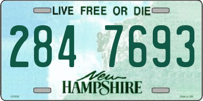 NH license plate 2847693