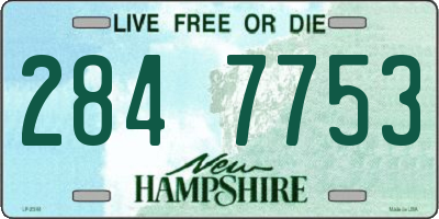 NH license plate 2847753