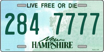 NH license plate 2847777
