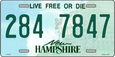 NH license plate 2847847