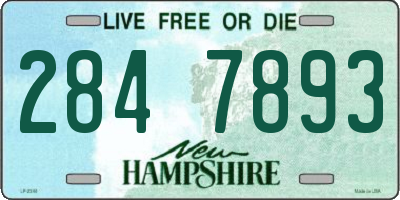 NH license plate 2847893