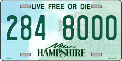NH license plate 2848000