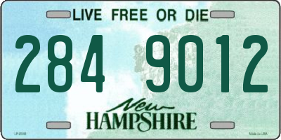 NH license plate 2849012