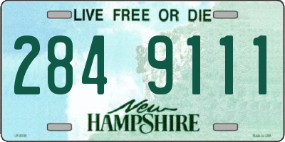 NH license plate 2849111