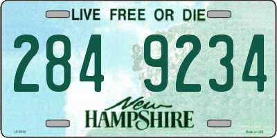 NH license plate 2849234