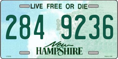 NH license plate 2849236