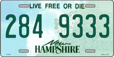 NH license plate 2849333