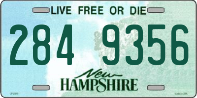 NH license plate 2849356