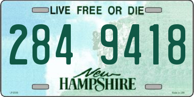 NH license plate 2849418