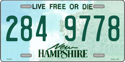 NH license plate 2849778