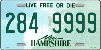 NH license plate 2849999
