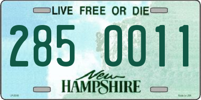 NH license plate 2850011