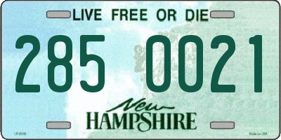 NH license plate 2850021