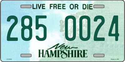 NH license plate 2850024