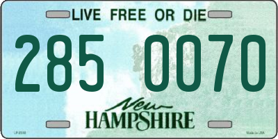 NH license plate 2850070