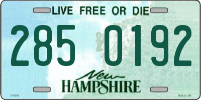 NH license plate 2850192