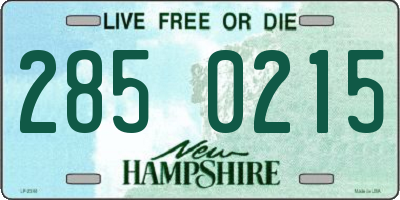 NH license plate 2850215