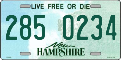NH license plate 2850234