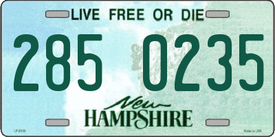 NH license plate 2850235
