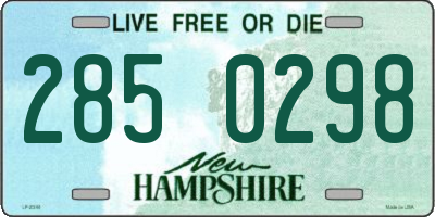 NH license plate 2850298