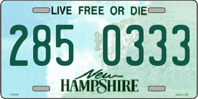 NH license plate 2850333