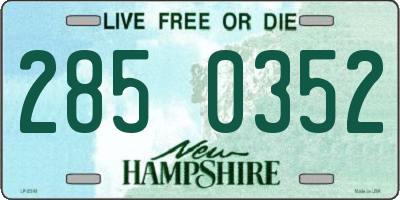 NH license plate 2850352