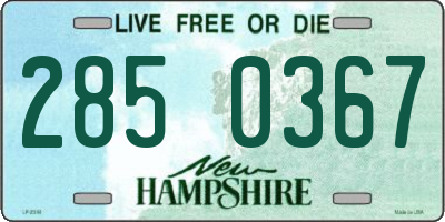 NH license plate 2850367