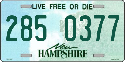 NH license plate 2850377