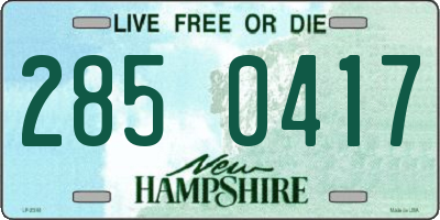 NH license plate 2850417