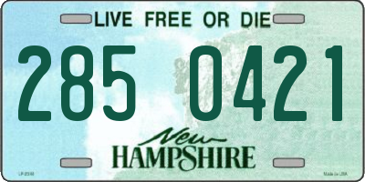 NH license plate 2850421