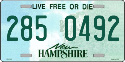 NH license plate 2850492